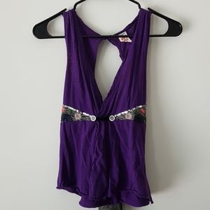 Free People Breezy Open Back Back Tie Tank